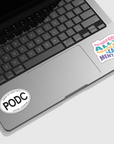 PODC – Parent of a Deaf Child Die-Cut Waterproof Vinyl Sticker | 3” x 2”
