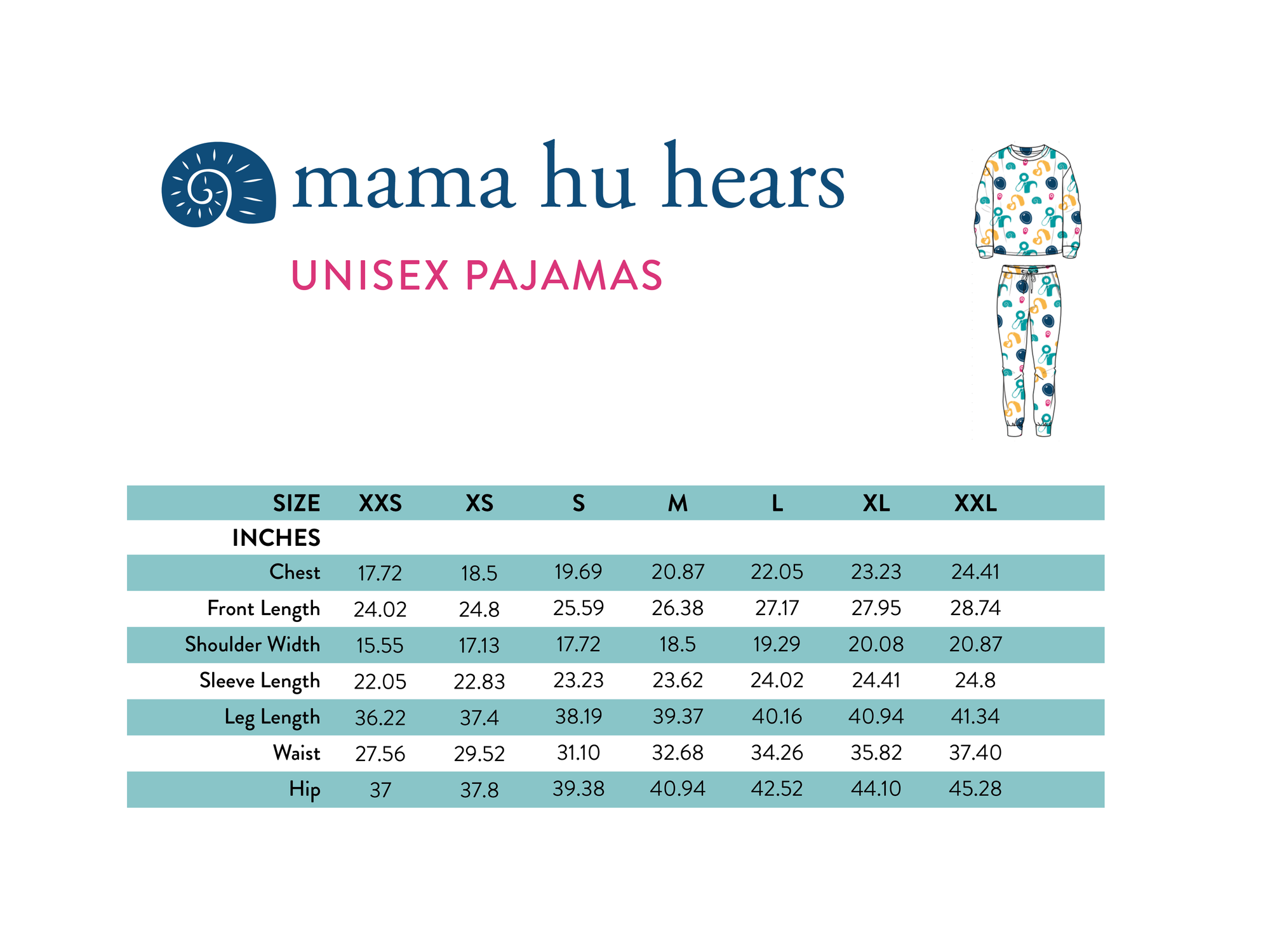 Mama Hu Hears™ Pattern PJs - Adult