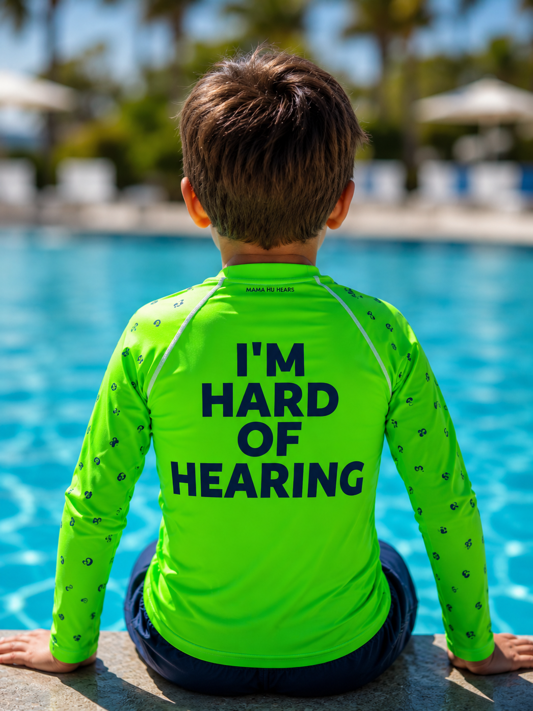 Youth Deaf & Hard of Hearing Rash Guard, UPF 50+ – Mama Hu Hears