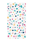 Mama Hu Hears print beach towel, 30 by 60 inches, with terry backing for pool and beach days.