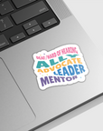 DHH Ally • Advocate • Leader • Mentor – Die-Cut Sticker