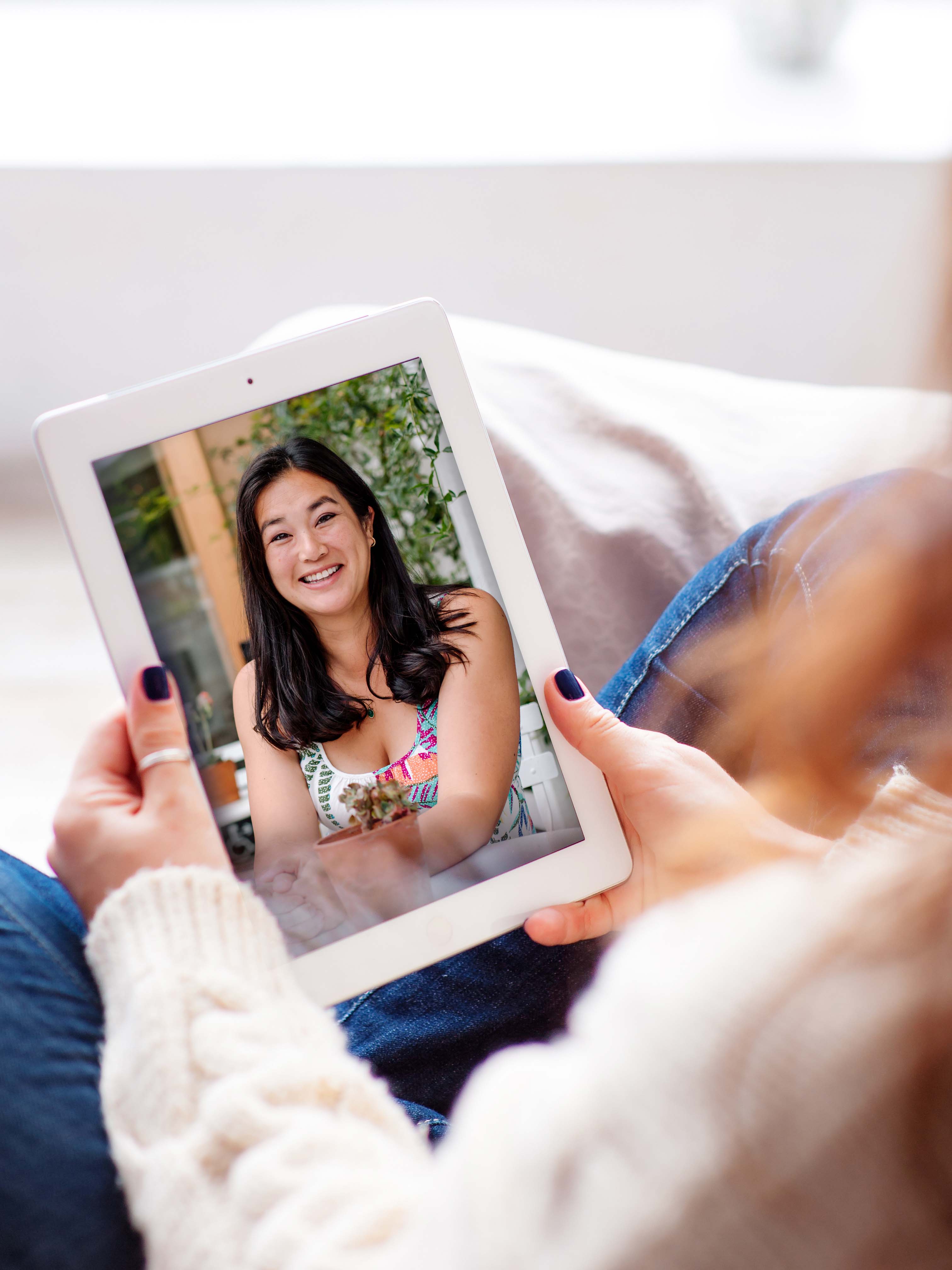 Dr. Michelle Hu on a virtual one to one coaching call