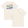 Adult unisex tee celebrating Deaf and Hard of Hearing identity with 'Ally, Advocate, Leader, Mentor' printed on the back.